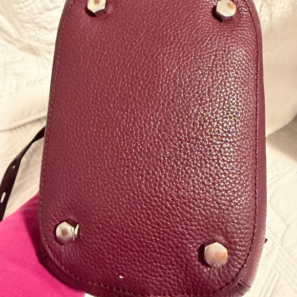 Rebecca Minkoff Pebbled Burgundy Leather Shoulder/Crossbody Bucket Bag EUC - Picture 9 of 13